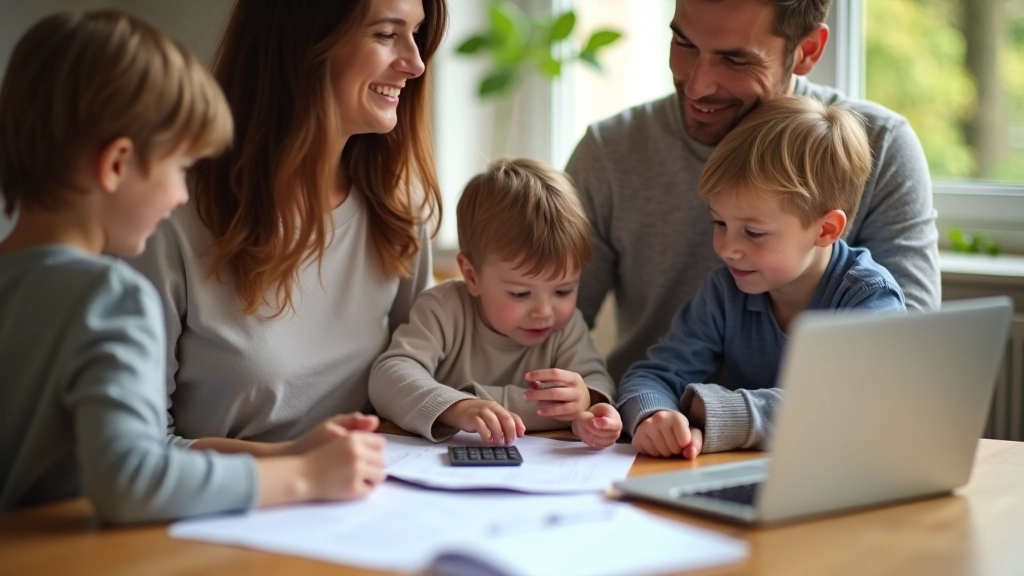Familie plant finanzielle Zukunft