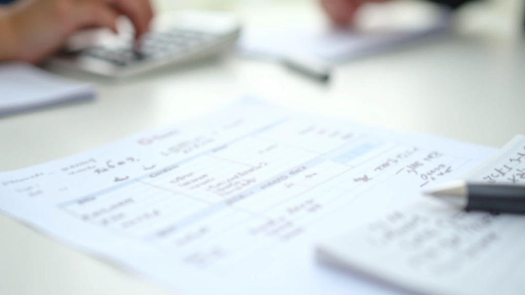 Nahaufnahme von Belegen und Rechnungen für Kindergartengebühren und Tagesmutter-Kosten