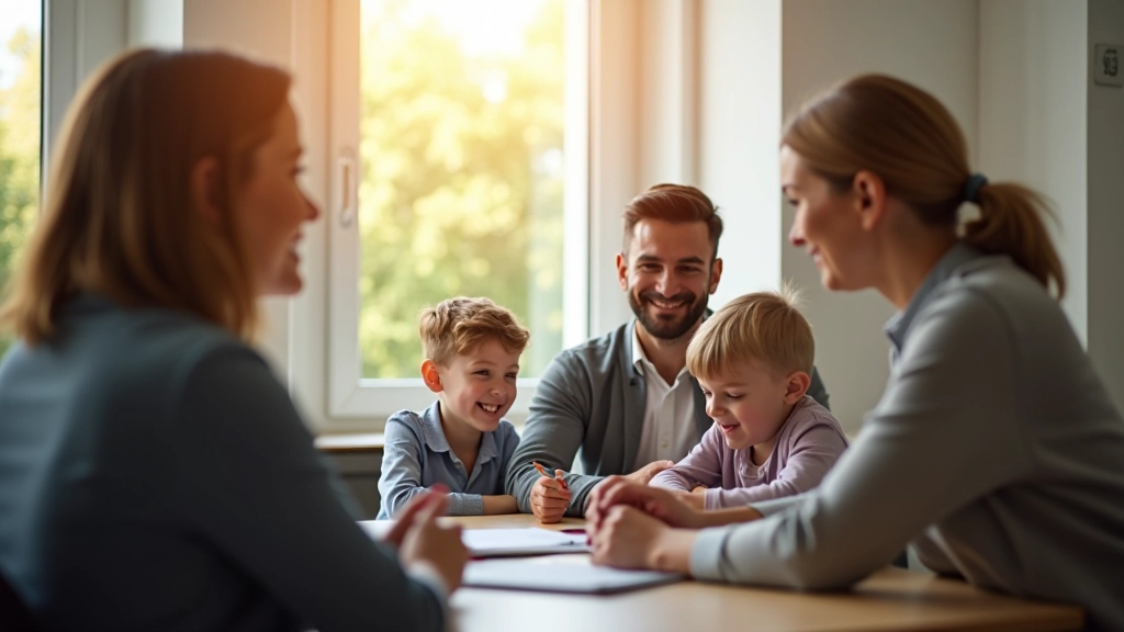 Finanzberater im Gespräch mit Familie