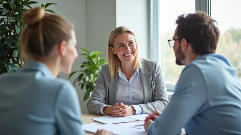 Finanzberater bespricht Optionen mit Eltern