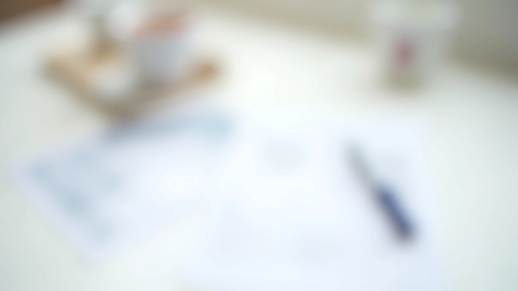 Finanzielle Dokumentation und Vergleichstabellen auf einem Schreibtisch, Stift und Kaffeetasse daneben