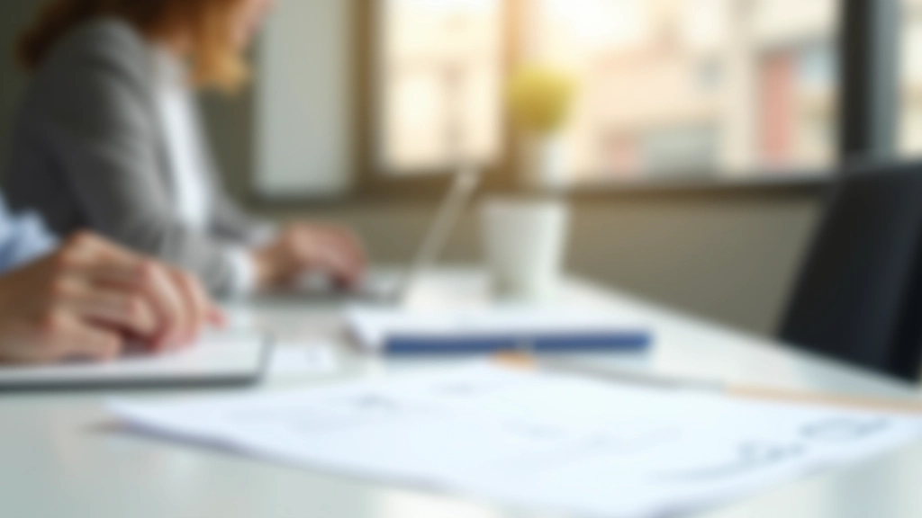 Modernes Büro mit Familienfinanzdokumenten und Planungsmaterialien