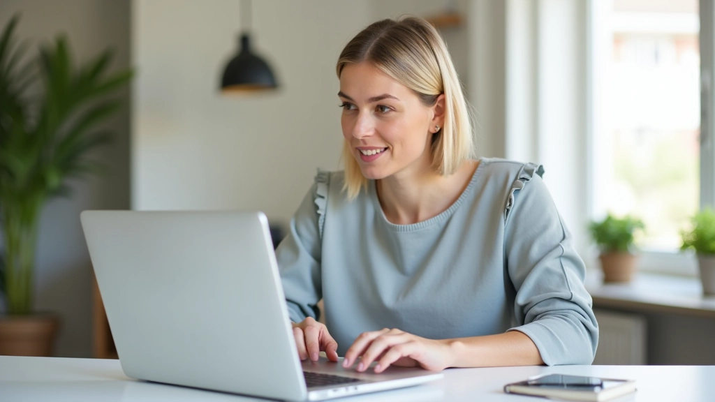 Person am Laptop füllt Online-Formulare aus, digitale Antragstellung